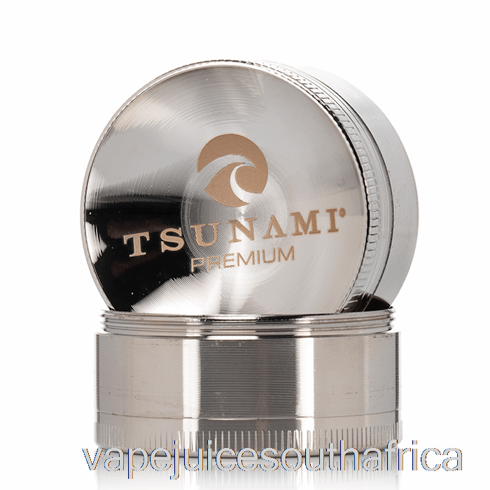 Vape Pods Tsunami 1.9Inch 4-Piece Sunken Top Grinder Silver (50Mm)